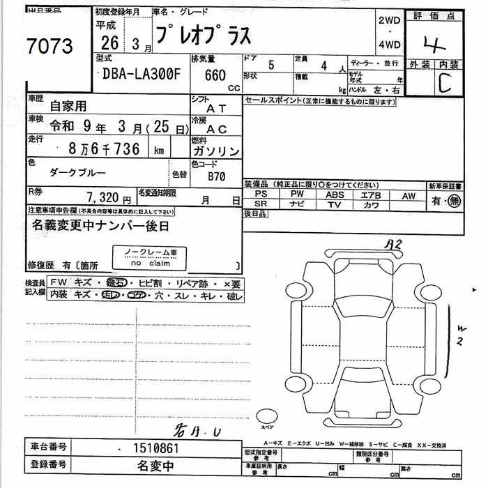 SUBARU PLEO PLUS