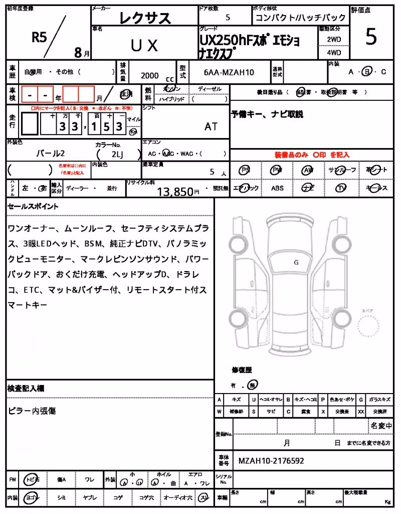 LEXUS UX250H