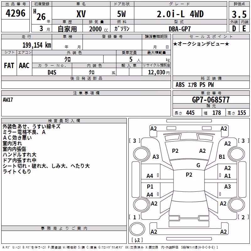 SUBARU XV