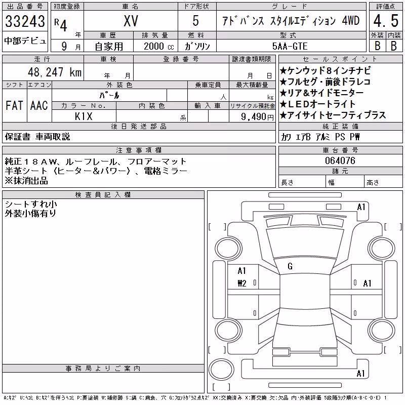 SUBARU XV