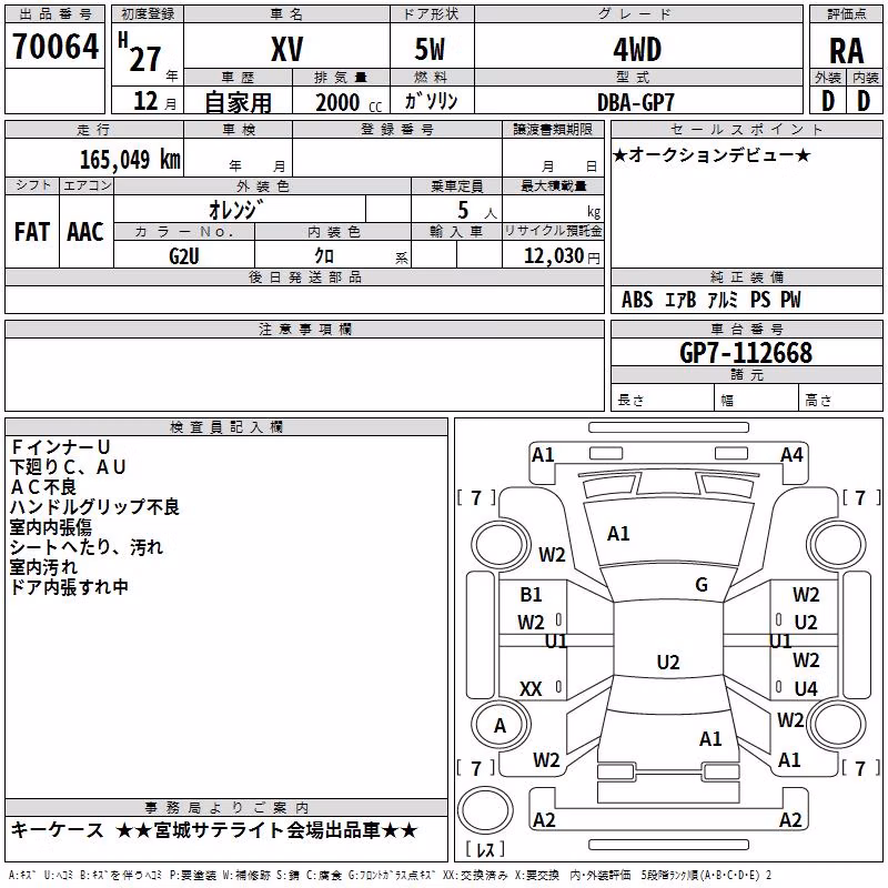 SUBARU XV