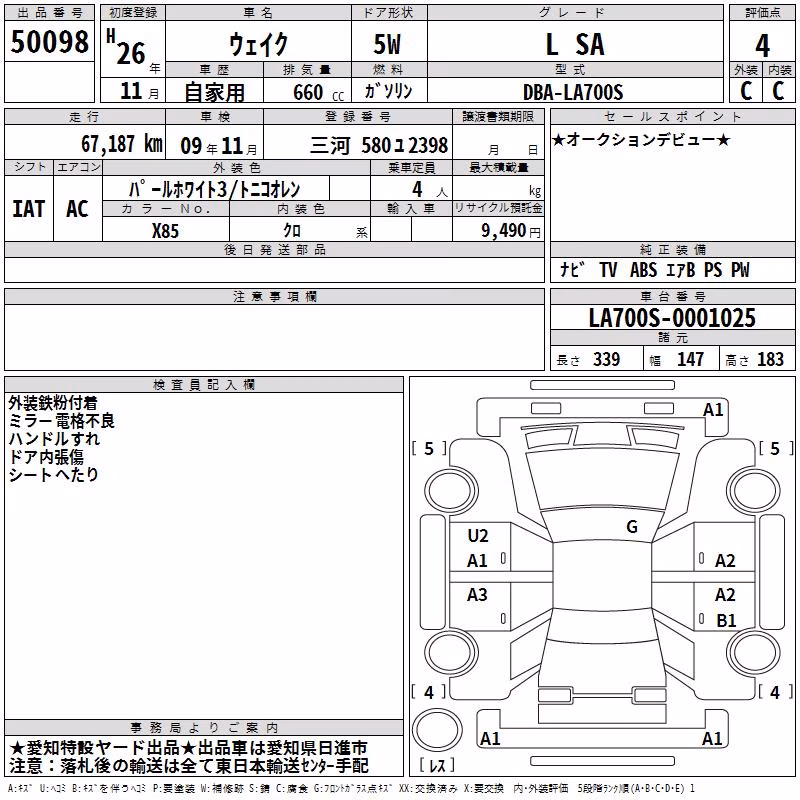 DAIHATSU WAKE