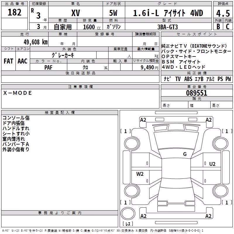 SUBARU XV