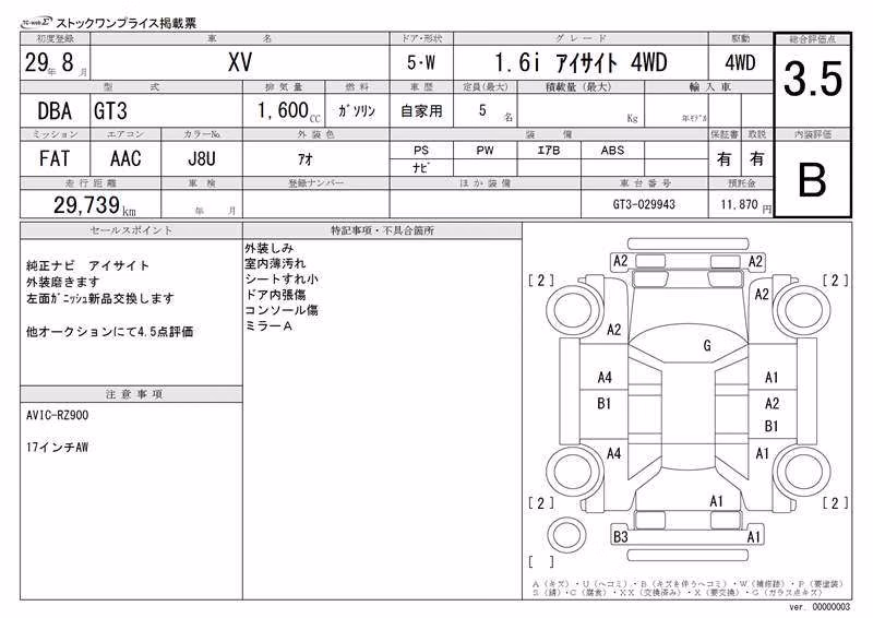 SUBARU XV