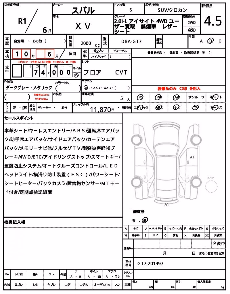 SUBARU XV