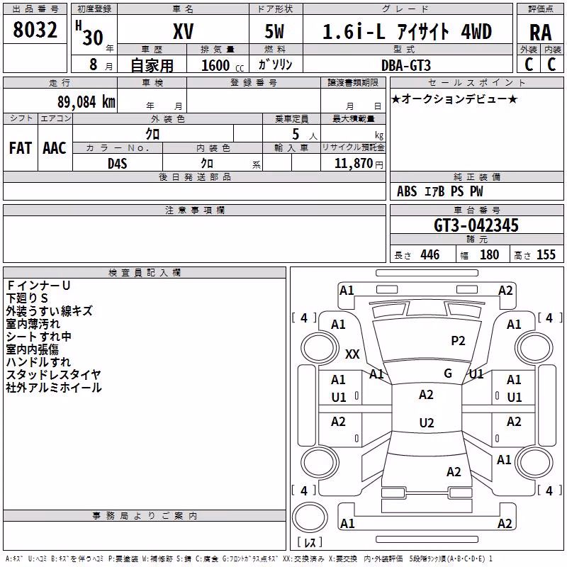 SUBARU XV