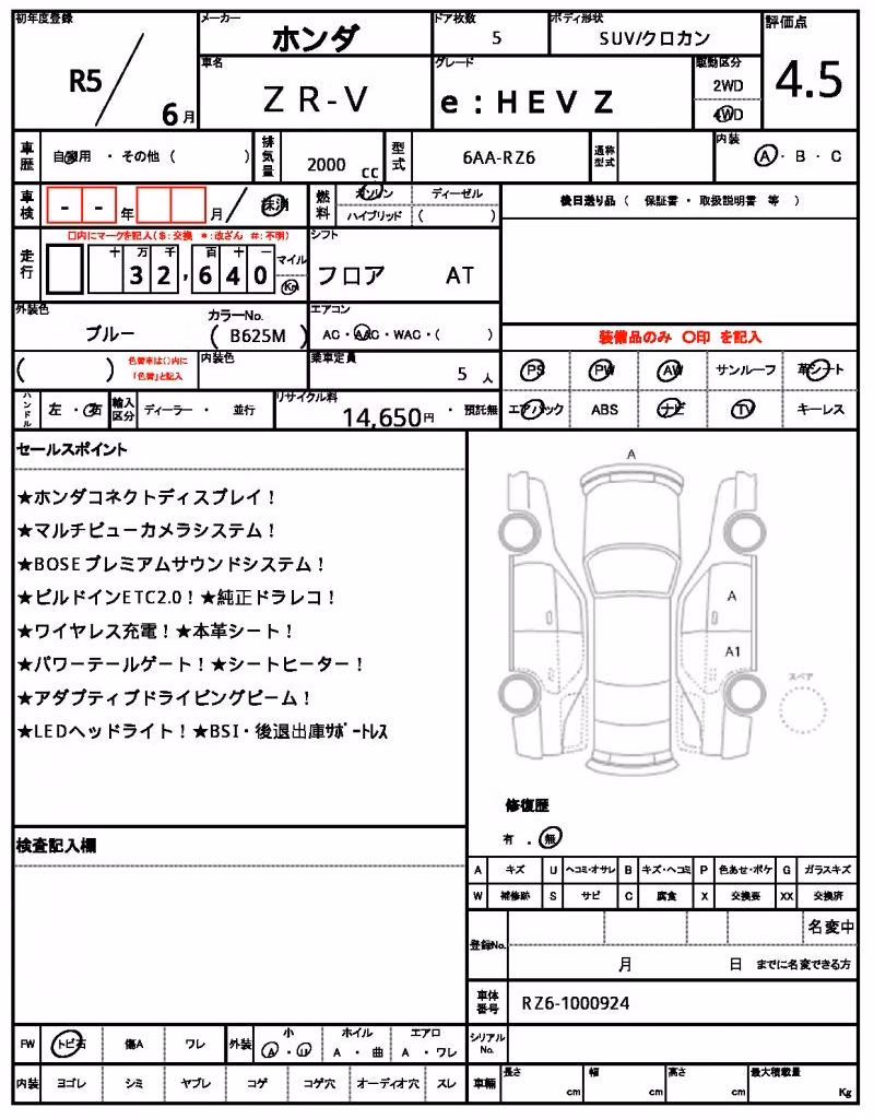 HONDA ZR-V