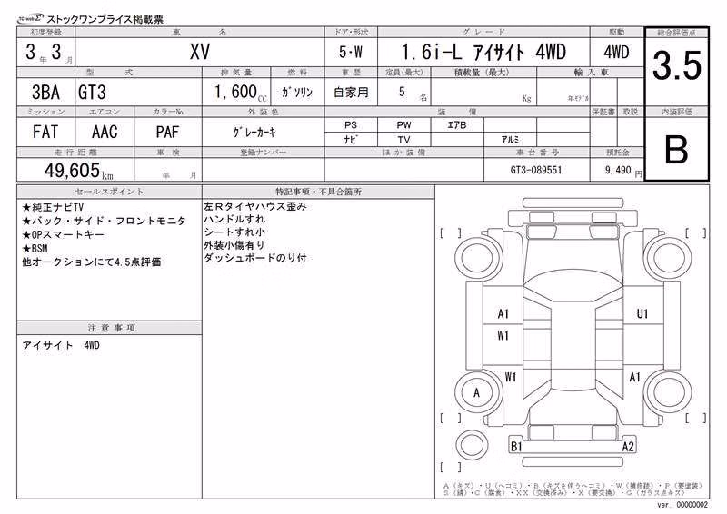 SUBARU XV