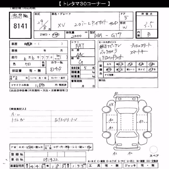 SUBARU XV