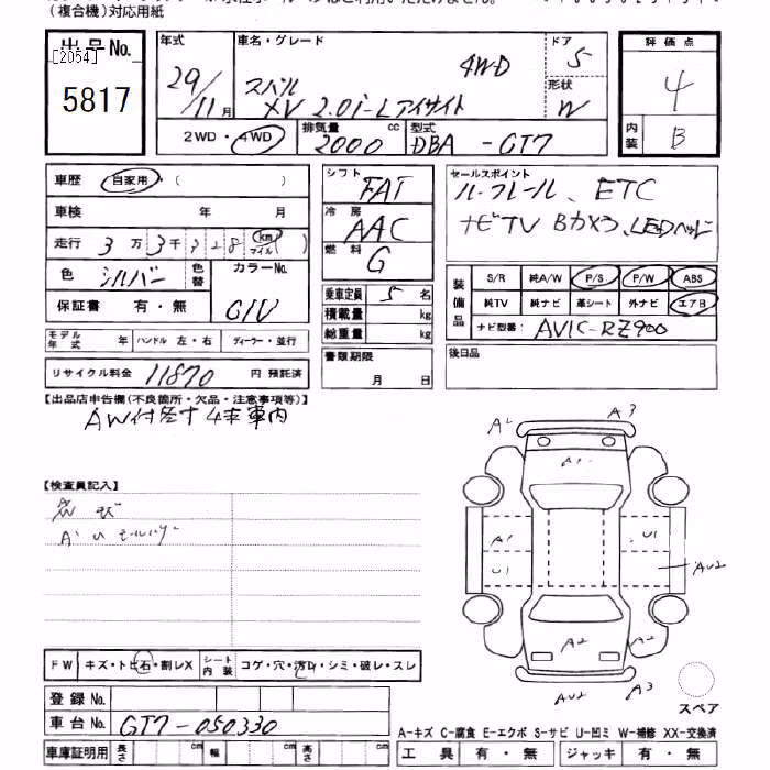 SUBARU XV