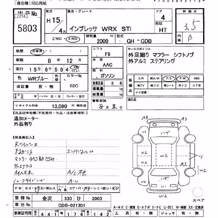 SUBARU IMPREZA WRX STI
