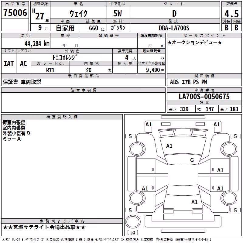 DAIHATSU WAKE