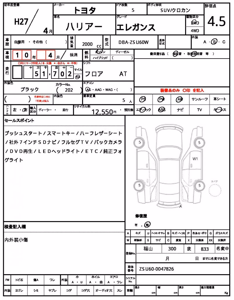 TOYOTA HARRIER