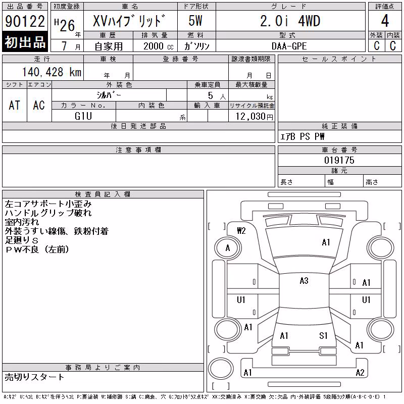 SUBARU XV