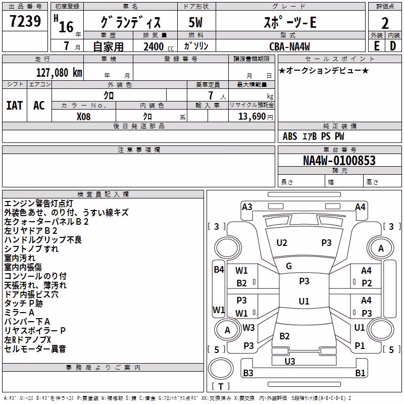 MITSUBISHI GRANDIS