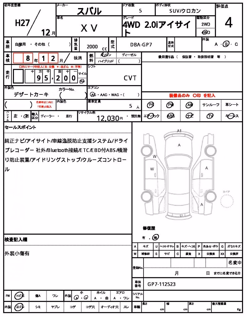 SUBARU XV