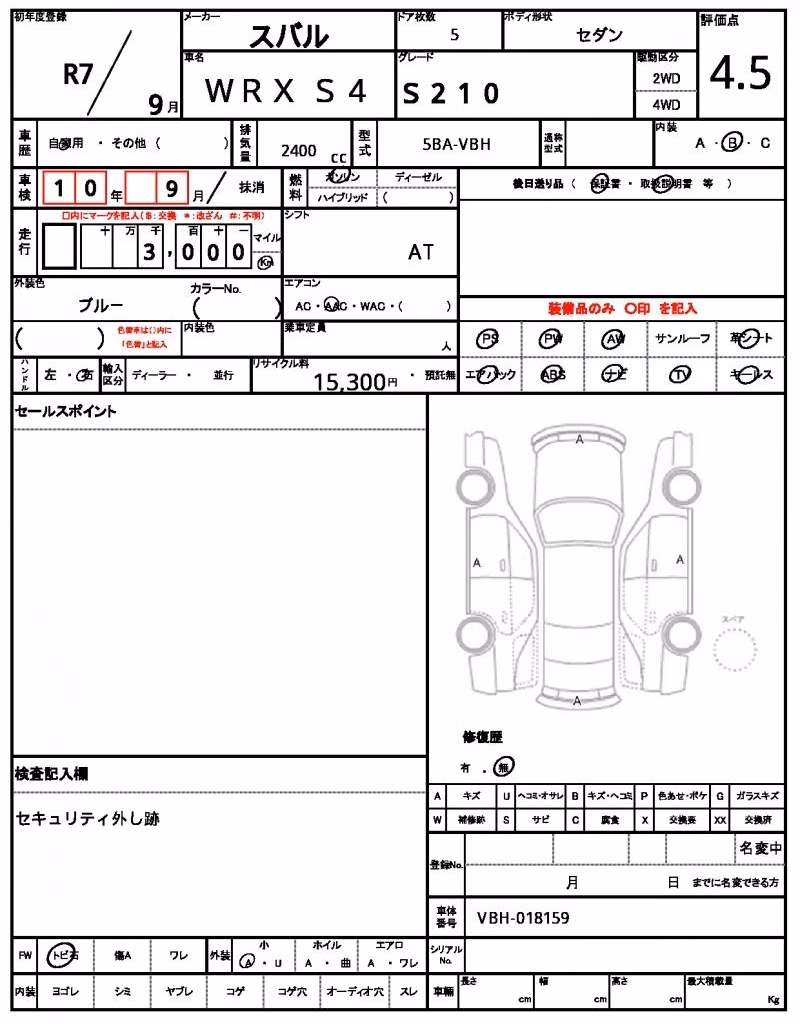 SUBARU IMPREZA WRX