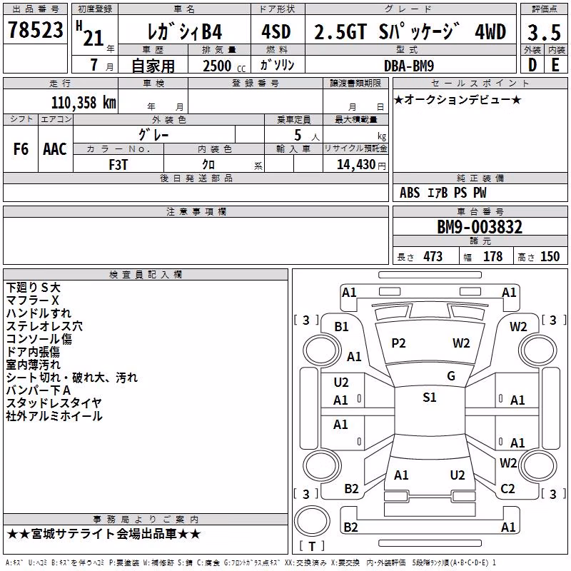 SUBARU LEGACY B4