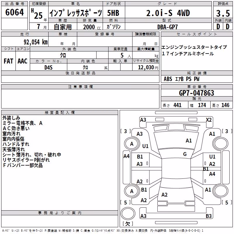 SUBARU XV