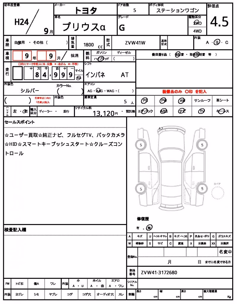 TOYOTA PRIUS ALPHA