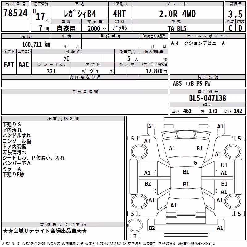 SUBARU LEGACY B4