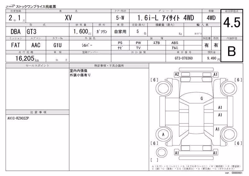 SUBARU XV