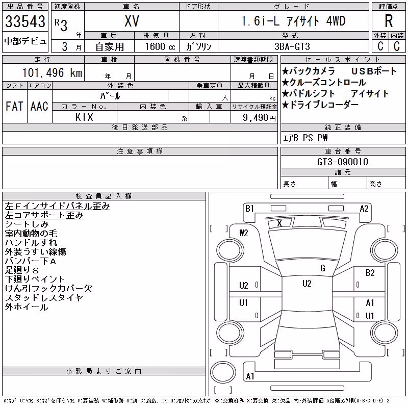 SUBARU XV