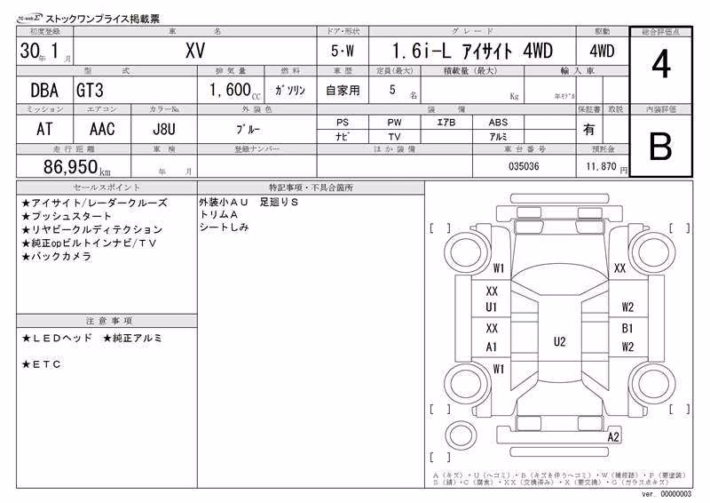 SUBARU XV