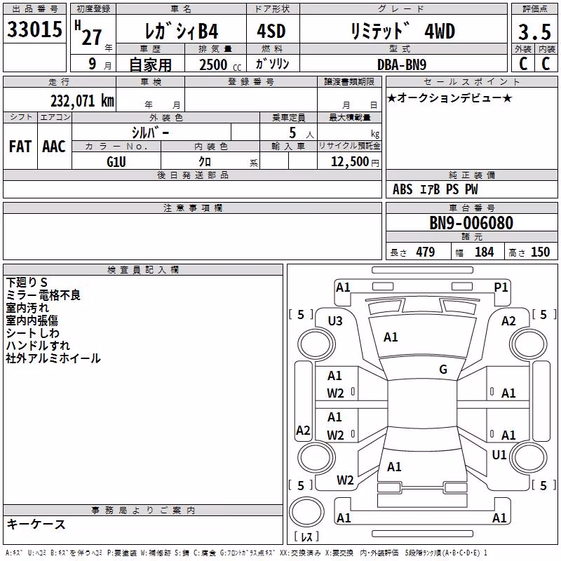 SUBARU LEGACY B4