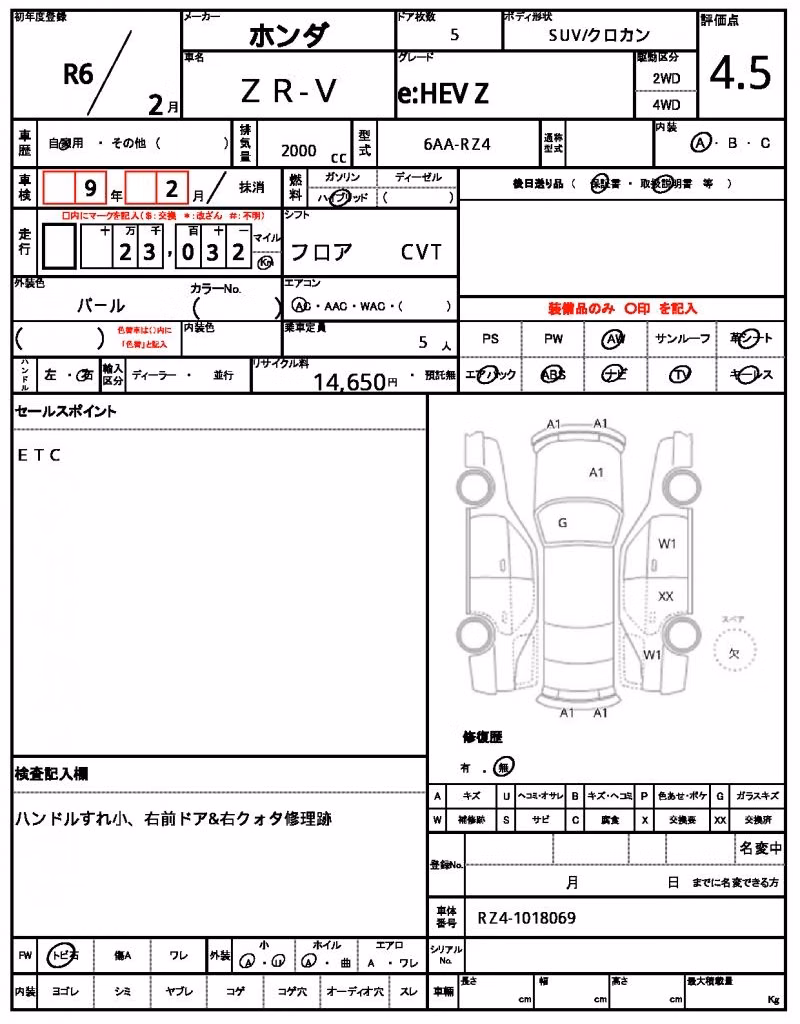 HONDA ZR-V