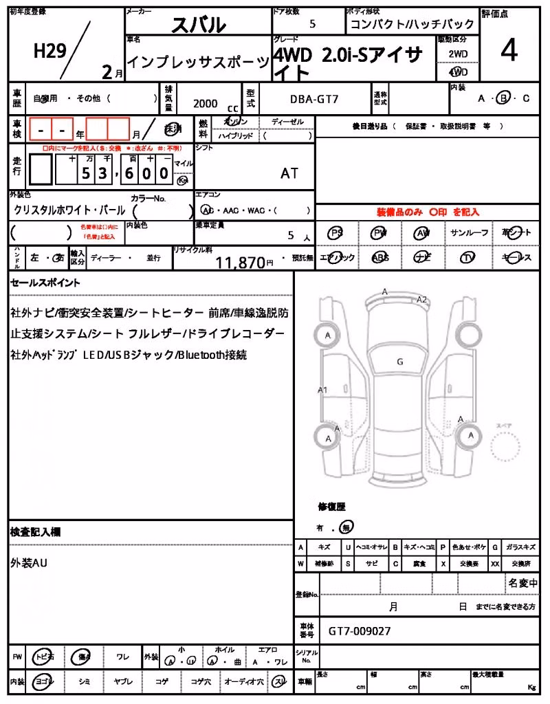 SUBARU XV