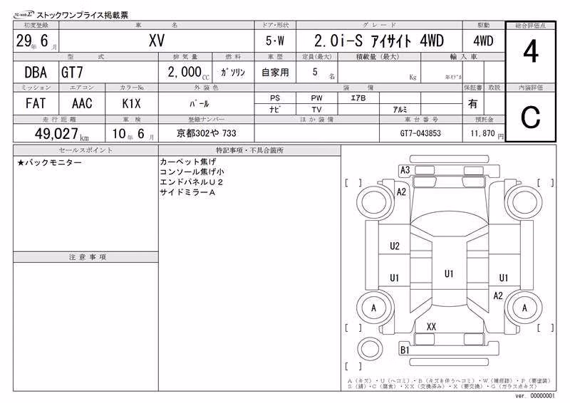 SUBARU XV