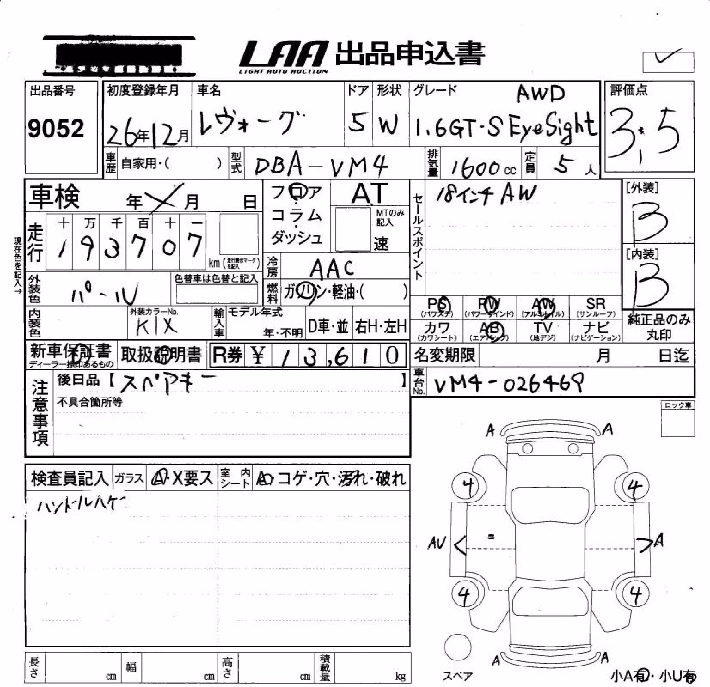 SUBARU LEVORG