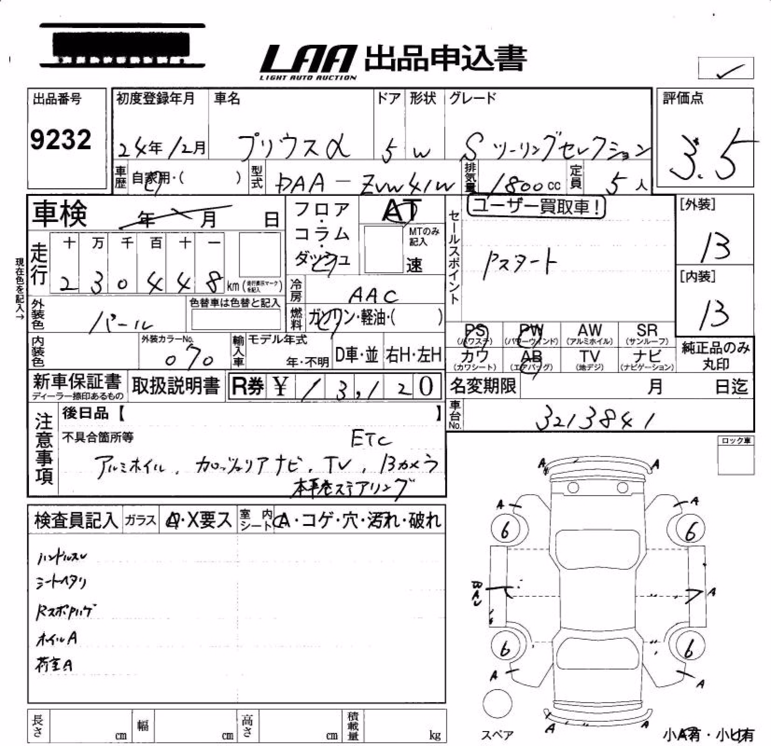 TOYOTA PRIUS ALPHA
