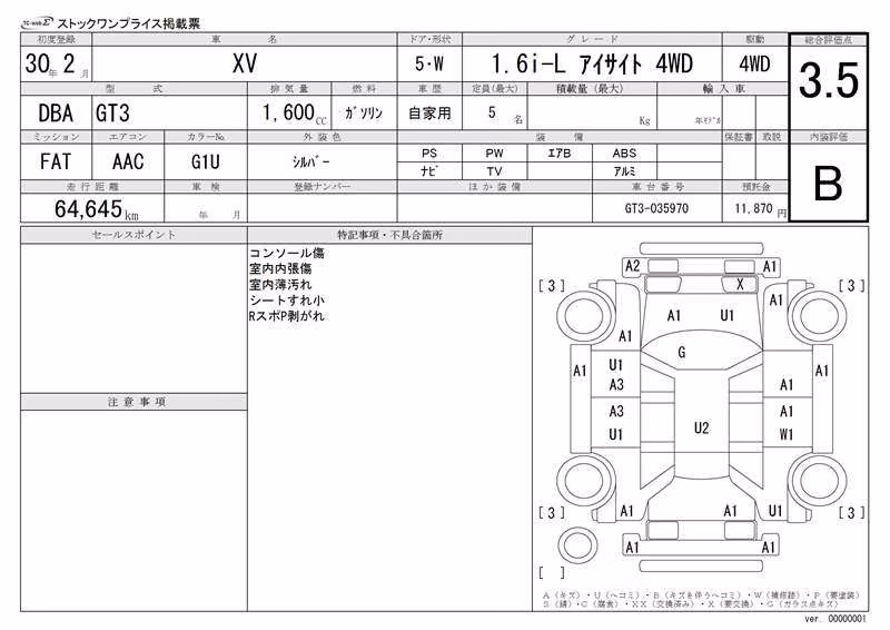 SUBARU XV