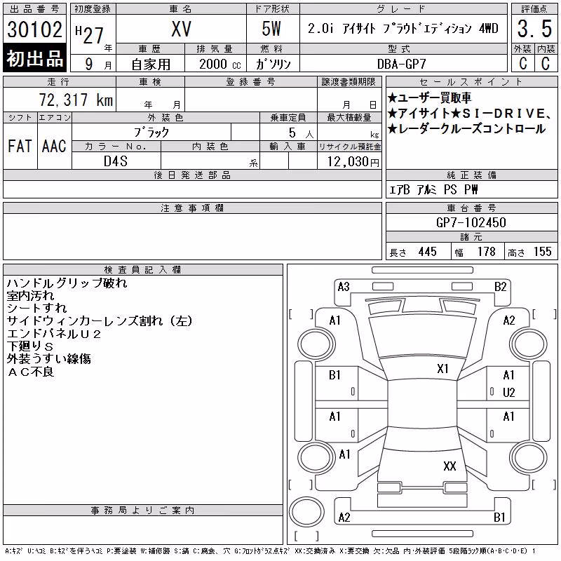 SUBARU XV