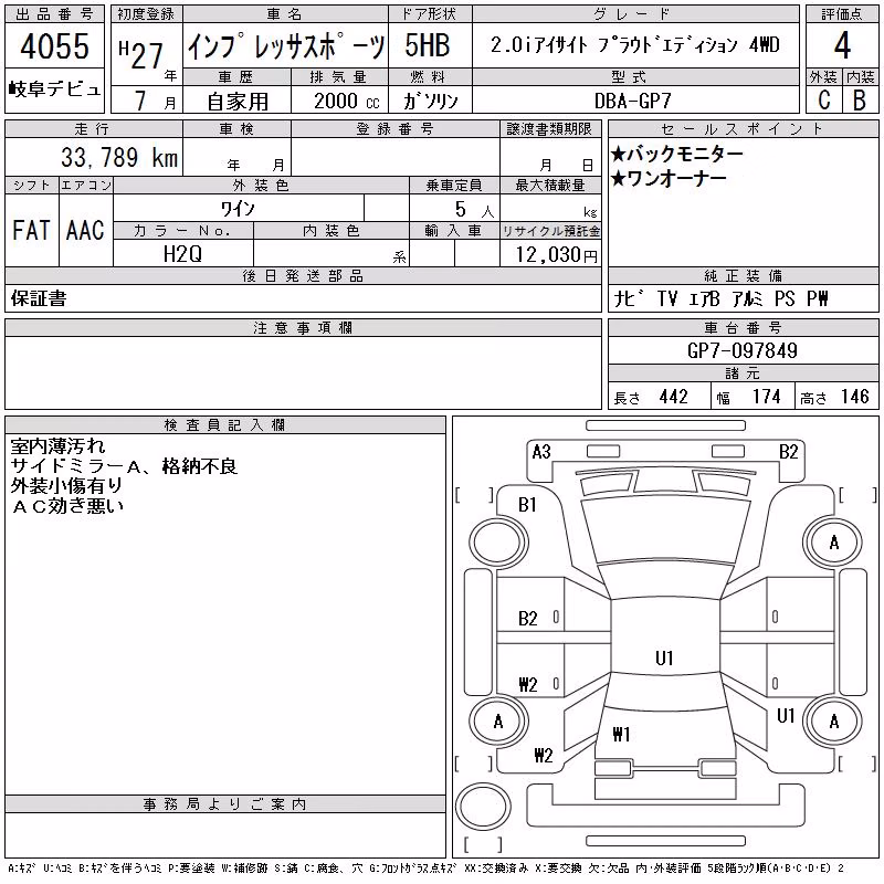 SUBARU XV