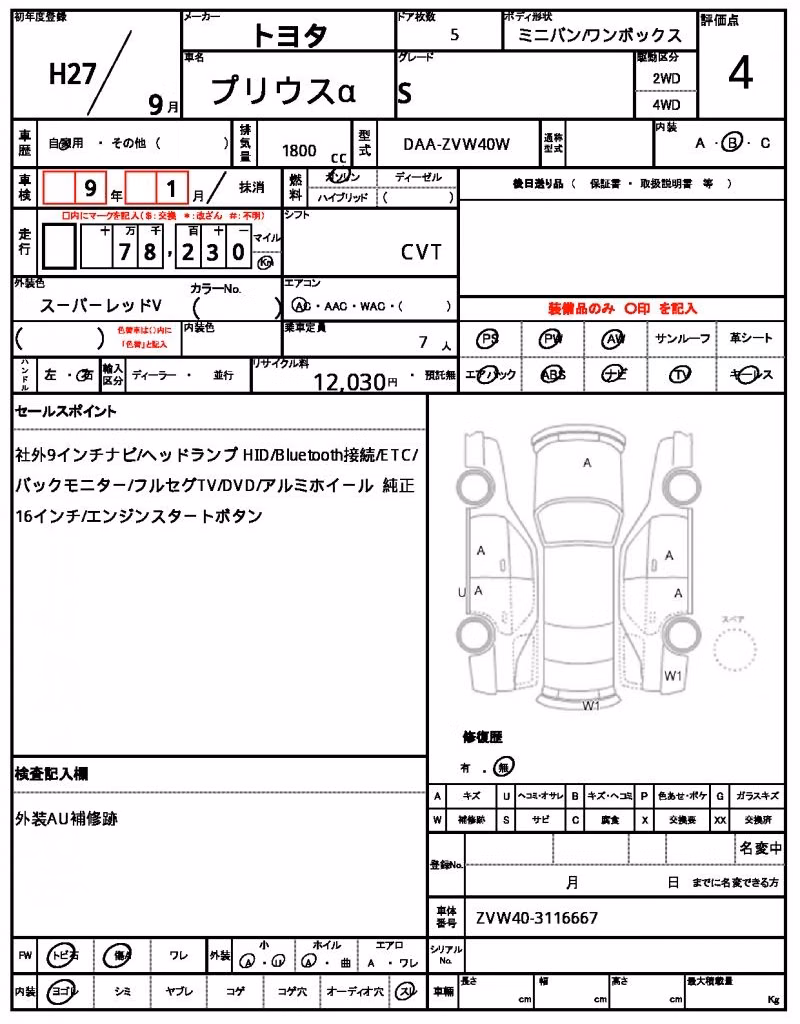 TOYOTA PRIUS ALPHA
