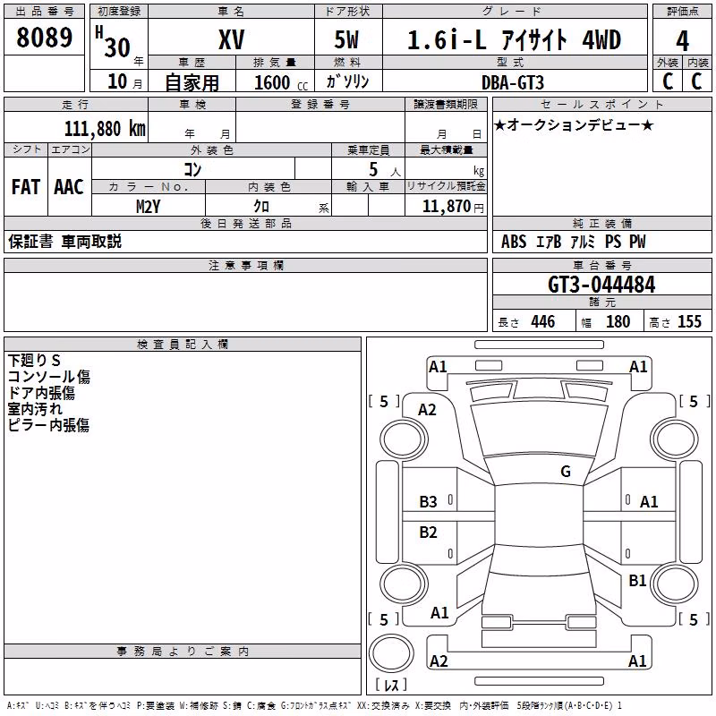 SUBARU XV