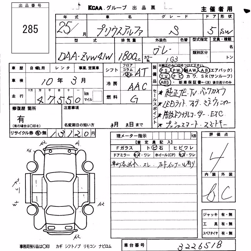 TOYOTA PRIUS ALPHA