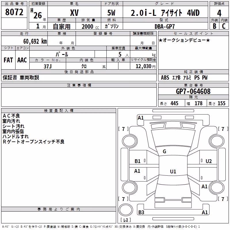 SUBARU XV
