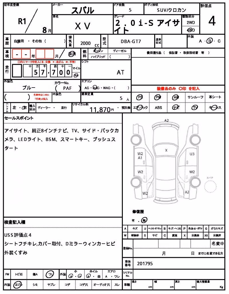 SUBARU XV