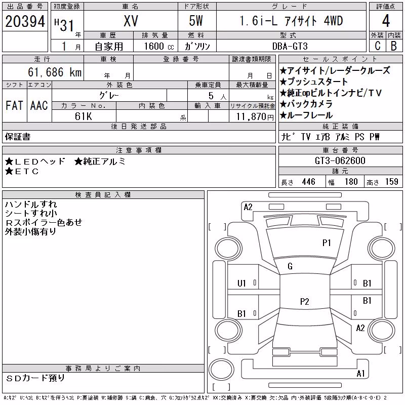 SUBARU XV