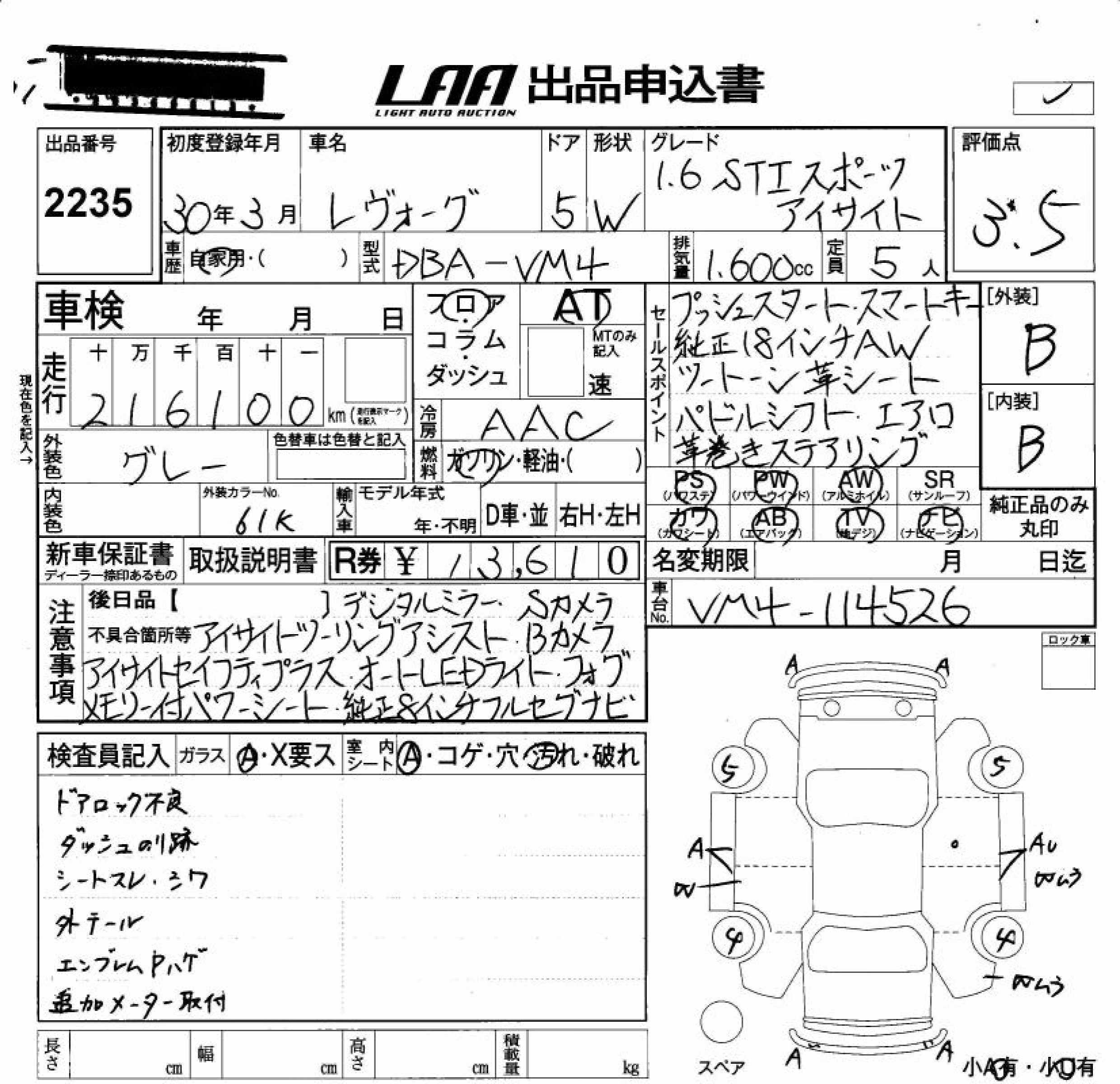 SUBARU LEVORG