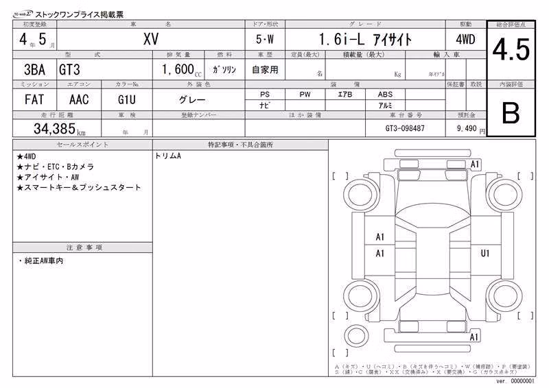 SUBARU XV