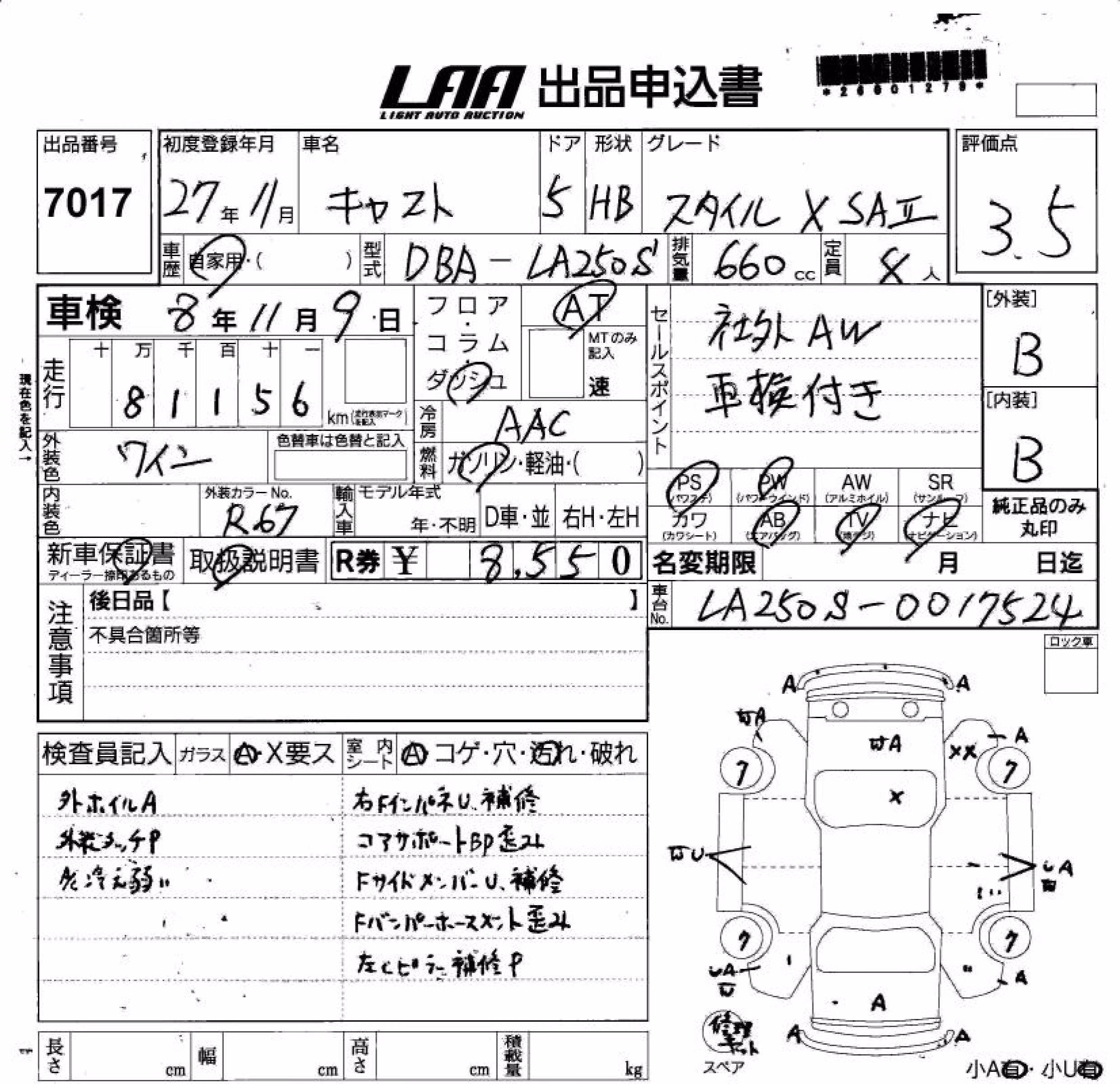 DAIHATSU CAST