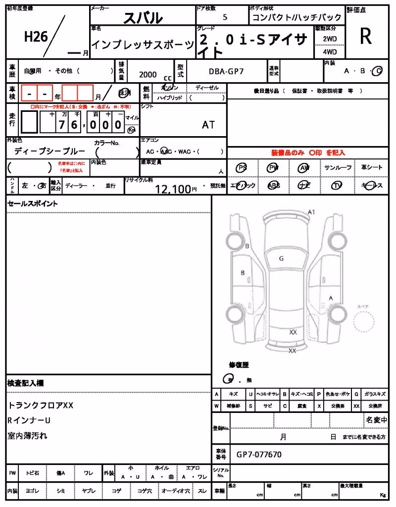 SUBARU XV