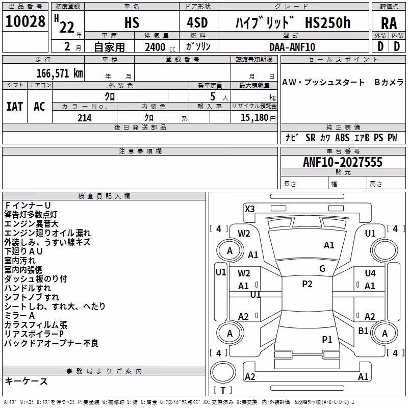 LEXUS HS250H