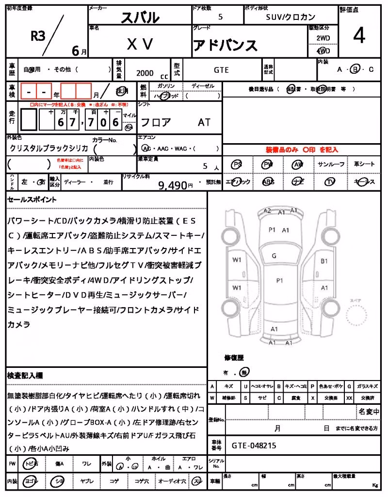 SUBARU XV