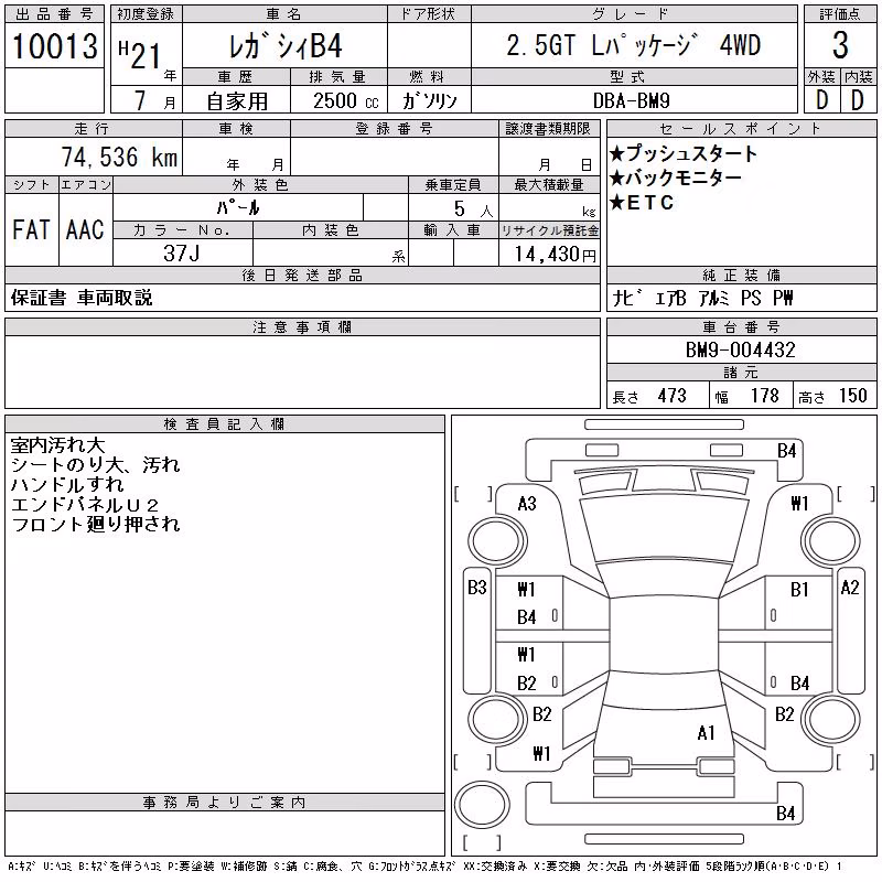 SUBARU LEGACY B4